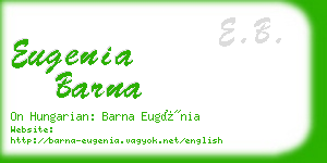 eugenia barna business card